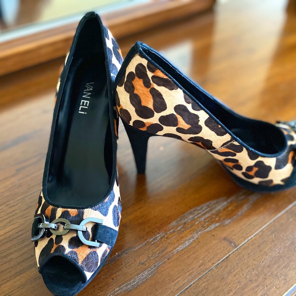 Camel Hair Peep Toe Shoes